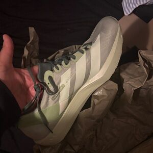 Y-3 Men's Green and White Athletic Shoes